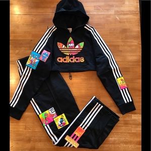 ADIDAS X JEREMY SCOTT Crop-Top Track Suit